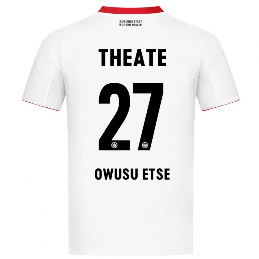 DanxenレディースCollin Owusu Etse#27ホワイト レッドアウェイシャツ2025/26ジャージーユニフォーム