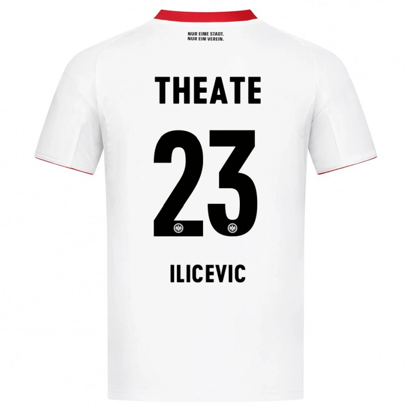 DanxenレディースNiko Ilicevic#23ホワイト レッドアウェイシャツ2025/26ジャージーユニフォーム
