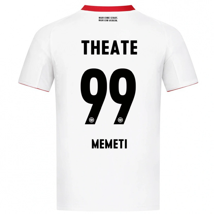 Danxenレディースエレタ・メメティ#99ホワイト レッドアウェイシャツ2025/26ジャージーユニフォーム