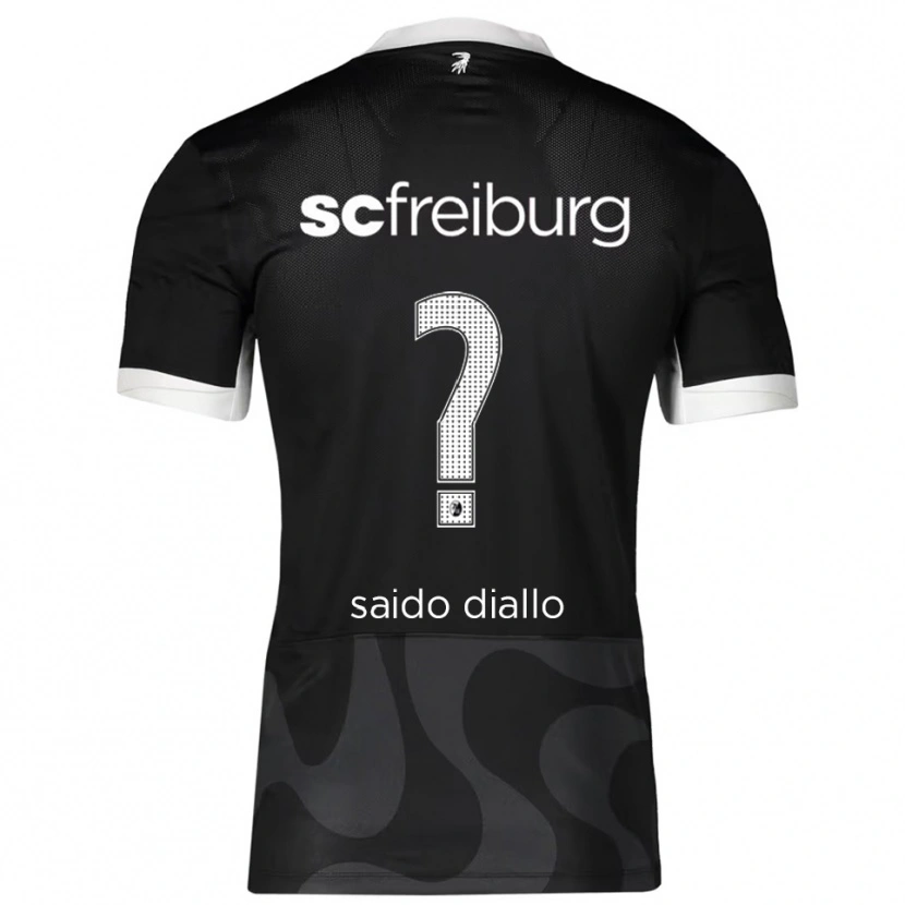 DanxenレディースMamadou Saido Diallo#0ブラック ホワイトアウェイシャツ2025/26ジャージーユニフォーム