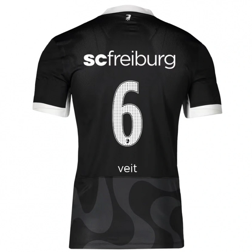 DanxenレディースJannik Veit#6ブラック ホワイトアウェイシャツ2025/26ジャージーユニフォーム