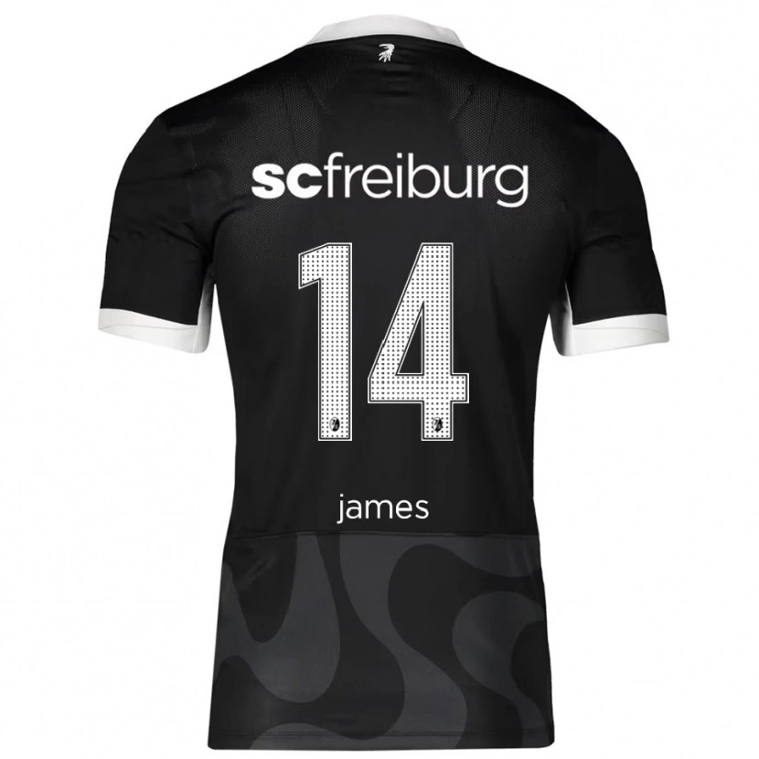 DanxenレディースJack James#14ブラック ホワイトアウェイシャツ2025/26ジャージーユニフォーム