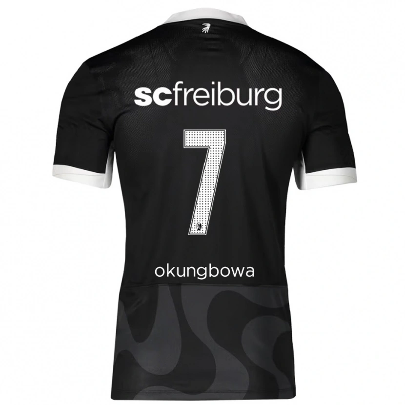 DanxenレディースOsagie Okungbowa#7ブラック ホワイトアウェイシャツ2025/26ジャージーユニフォーム