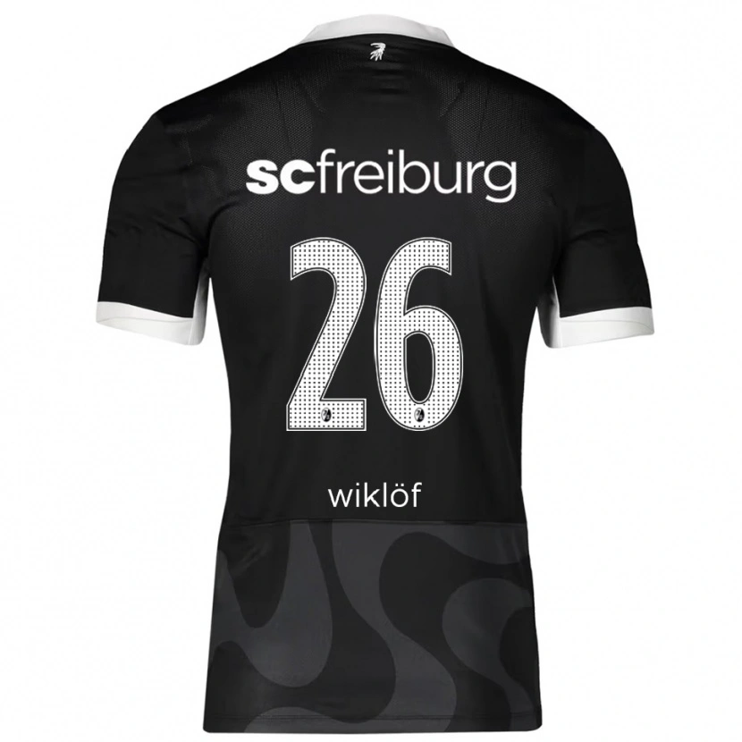 DanxenレディースOscar Wiklöf#26ブラック ホワイトアウェイシャツ2025/26ジャージーユニフォーム
