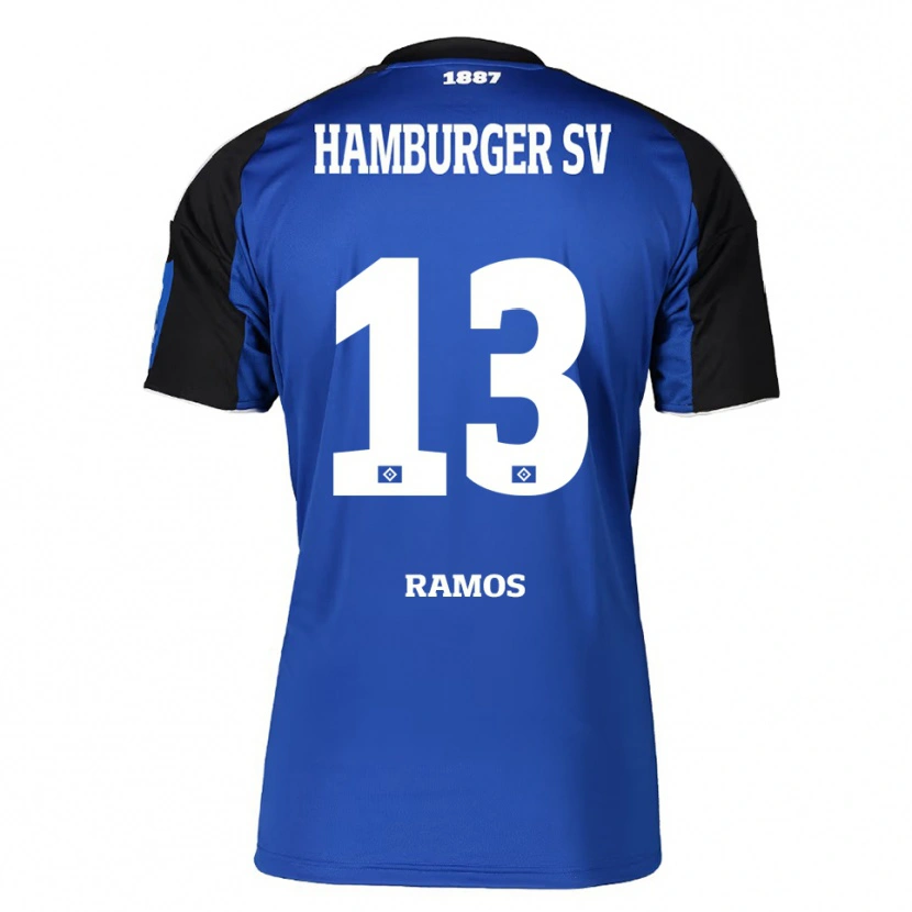 Danxenレディースギリェルメ・ラモス#13ブルー ブラックアウェイシャツ2025/26ジャージーユニフォーム