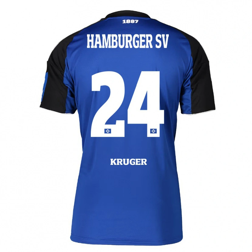 Danxenレディースアーサー・クルーガー#24ブルー ブラックアウェイシャツ2025/26ジャージーユニフォーム