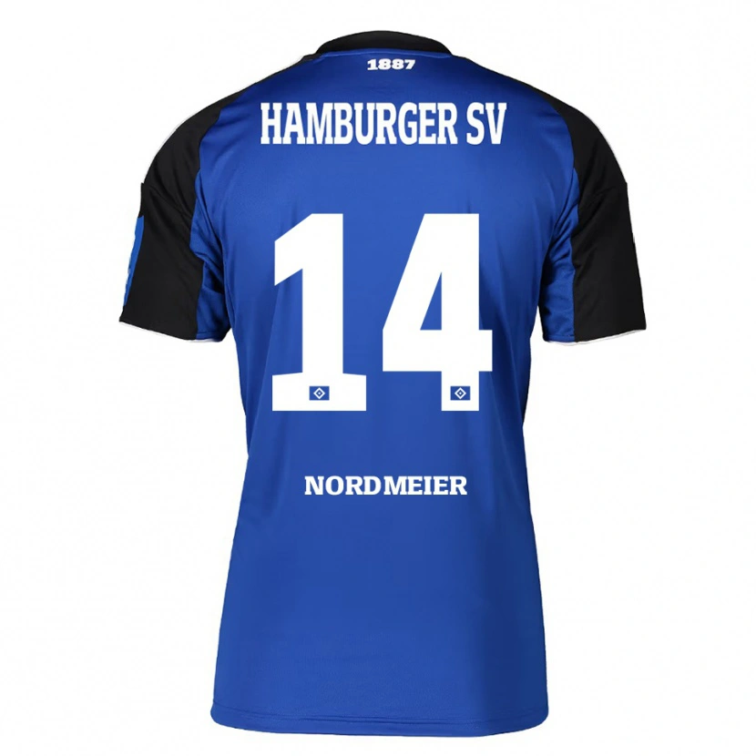 DanxenレディースQuentin Nordmeier#14ブルー ブラックアウェイシャツ2025/26ジャージーユニフォーム