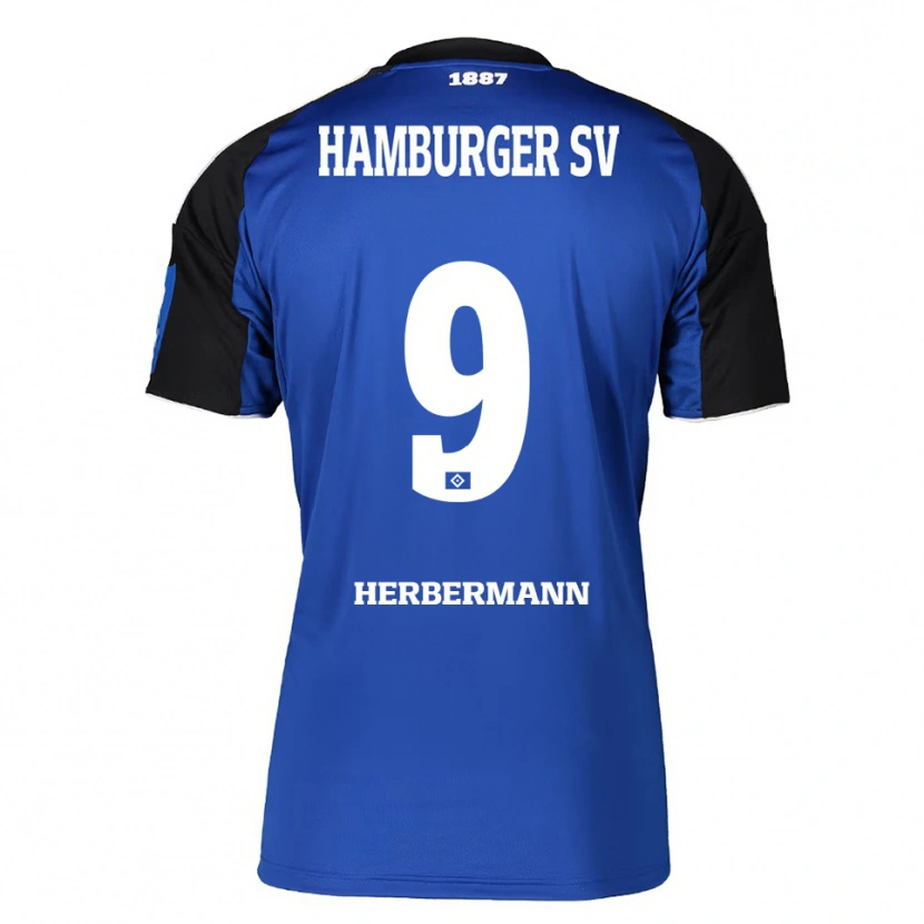 Danxenレディースケビン・ハーバーマン#9ブルー ブラックアウェイシャツ2025/26ジャージーユニフォーム