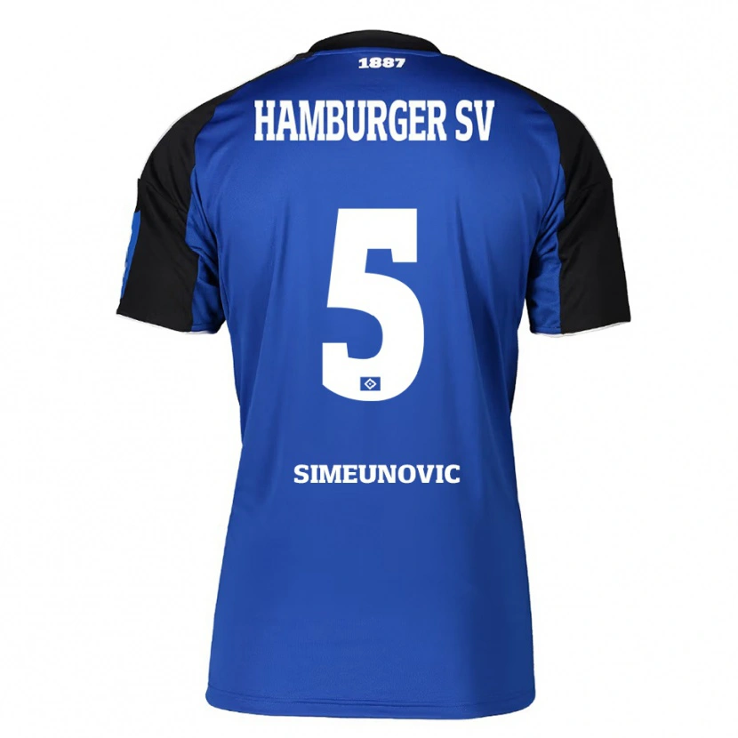 Danxenレディースデニス・シムノビッチ#5ブルー ブラックアウェイシャツ2025/26ジャージーユニフォーム