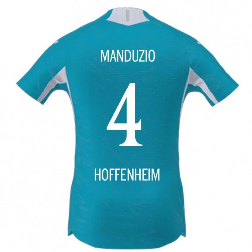 DanxenレディースMattia Manduzio#4スカイブルーアウェイシャツ2025/26ジャージーユニフォーム