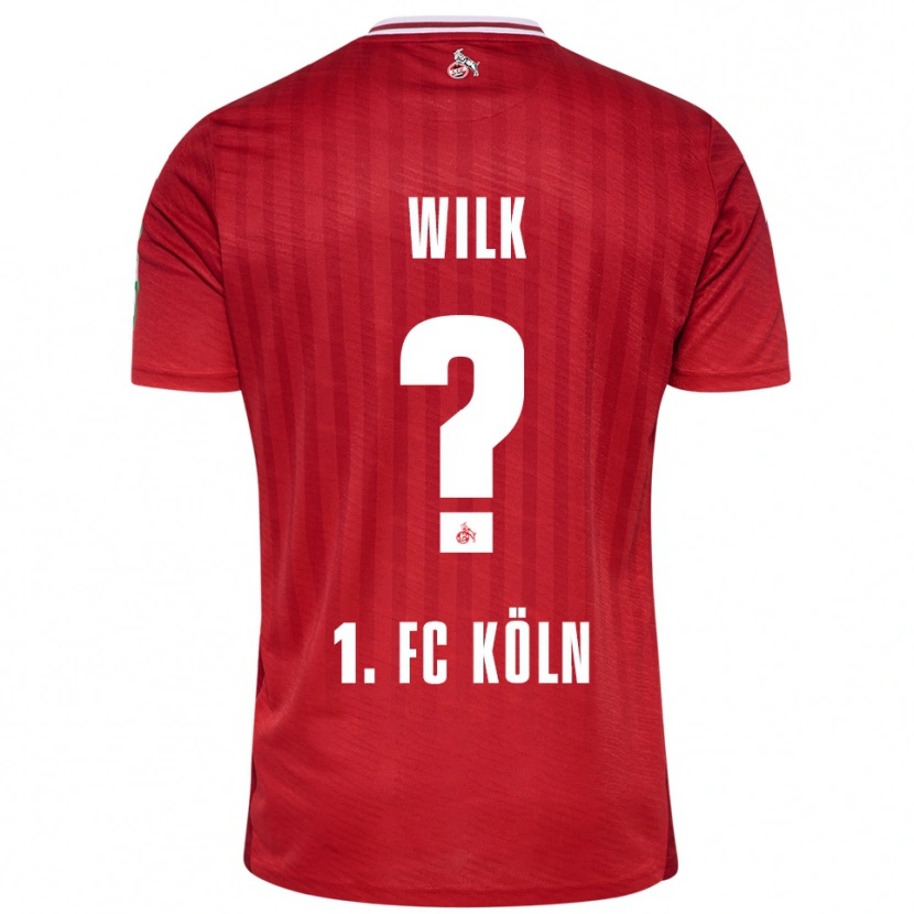 DanxenレディースEmil Wilk#0レッド ホワイトアウェイシャツ2025/26ジャージーユニフォーム