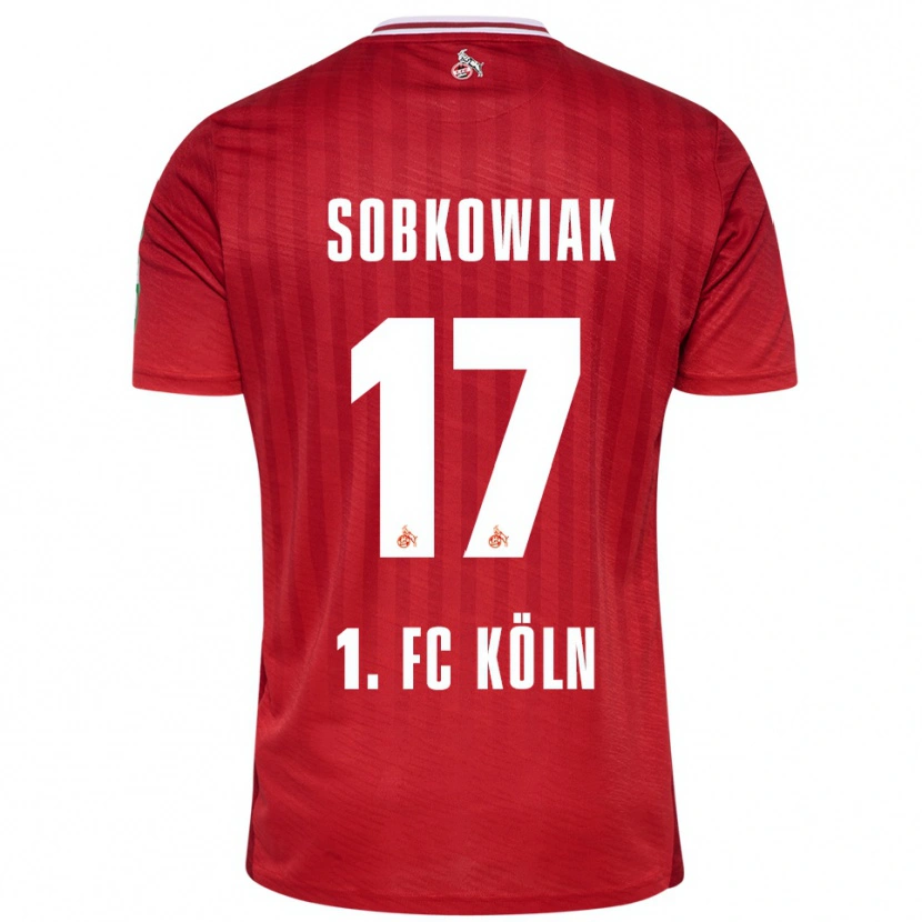 DanxenレディースJannis Sobkowiak#17レッド ホワイトアウェイシャツ2025/26ジャージーユニフォーム