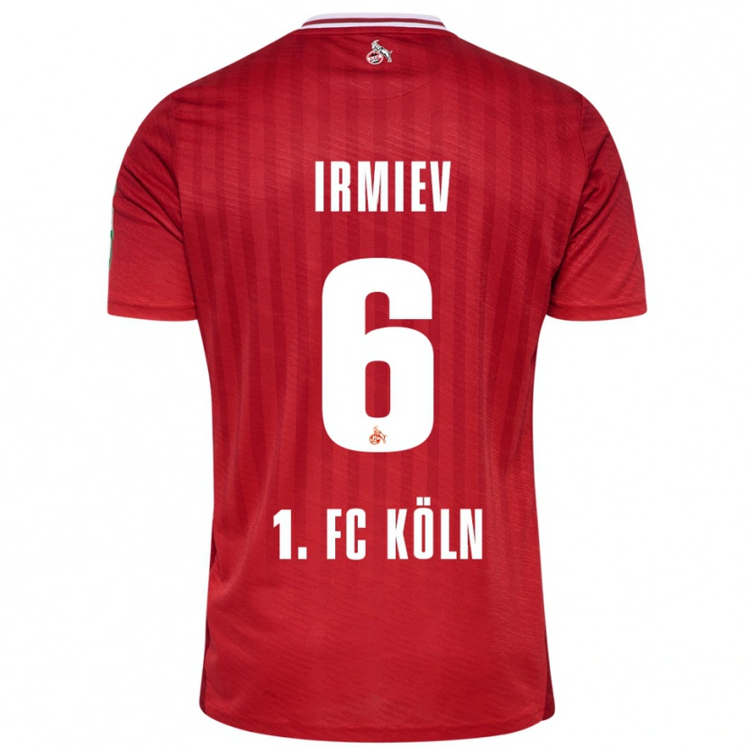 DanxenレディースKristiyan Irmiev#6レッド ホワイトアウェイシャツ2025/26ジャージーユニフォーム