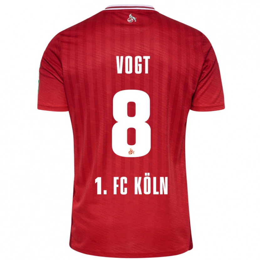 DanxenレディースLaura Vogt#8レッド ホワイトアウェイシャツ2025/26ジャージーユニフォーム