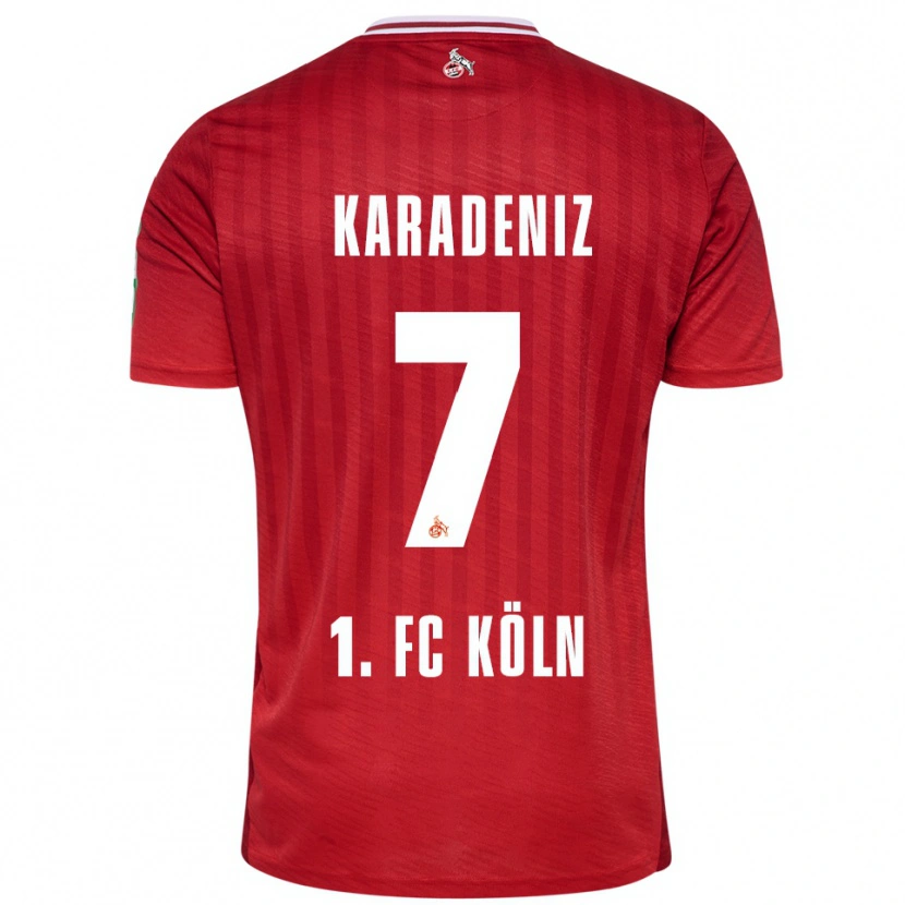 DanxenレディースThierry Karadeniz#7レッド ホワイトアウェイシャツ2025/26ジャージーユニフォーム