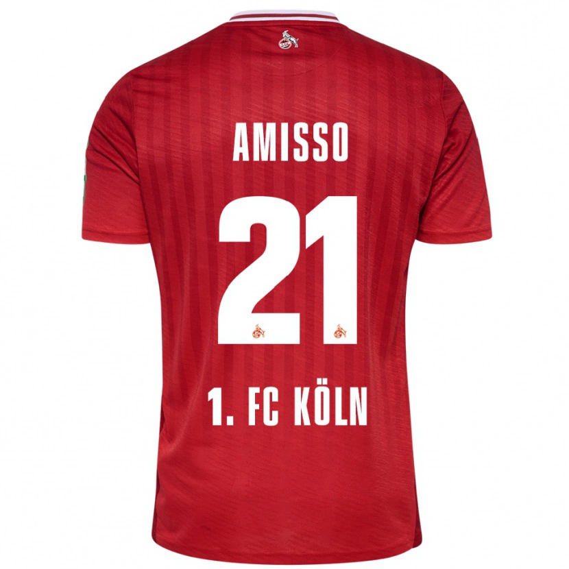 DanxenレディースGabriel Amisso#21レッド ホワイトアウェイシャツ2025/26ジャージーユニフォーム