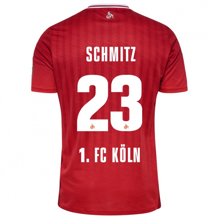DanxenレディースTimo Schmitz#23レッド ホワイトアウェイシャツ2025/26ジャージーユニフォーム