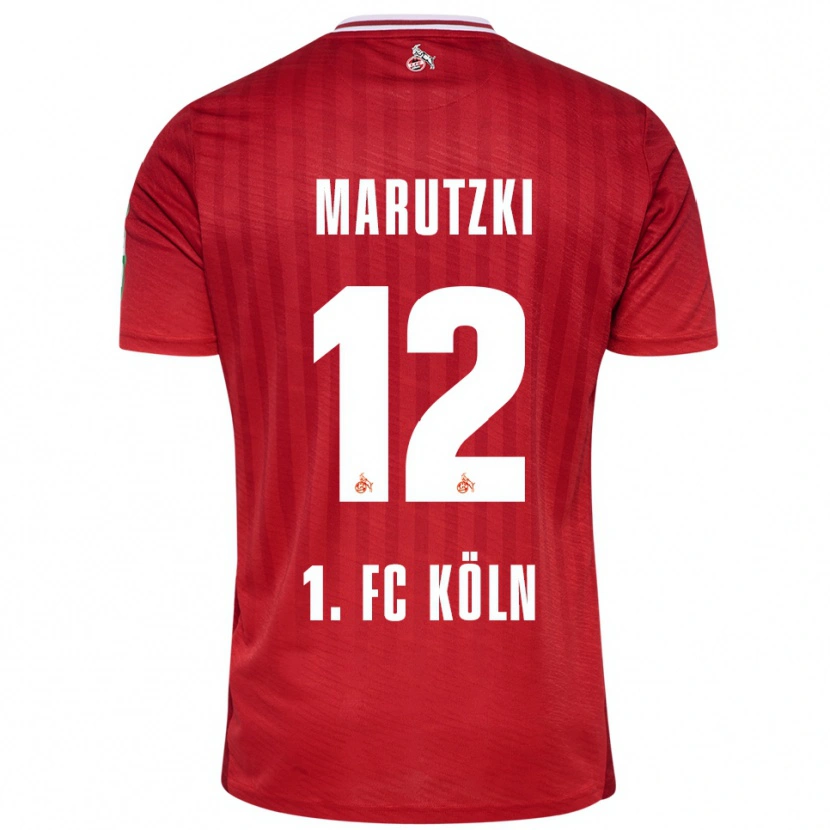DanxenレディースMikolaj Marutzki#12レッド ホワイトアウェイシャツ2025/26ジャージーユニフォーム