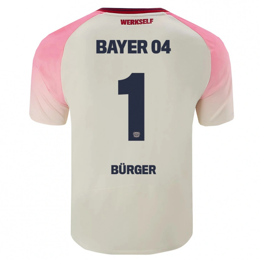 DanxenレディースElias Bürger#1ピンク オフホワイトアウェイシャツ2025/26ジャージーユニフォーム