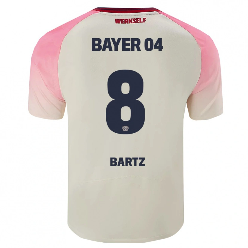 Danxenレディースポーリーナ・バーツ#8ピンク オフホワイトアウェイシャツ2025/26ジャージーユニフォーム