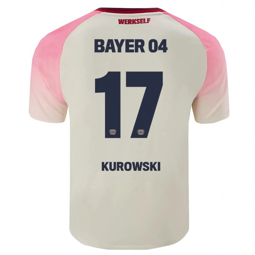 DanxenレディースJulien Kurowski#17ピンク オフホワイトアウェイシャツ2025/26ジャージーユニフォーム