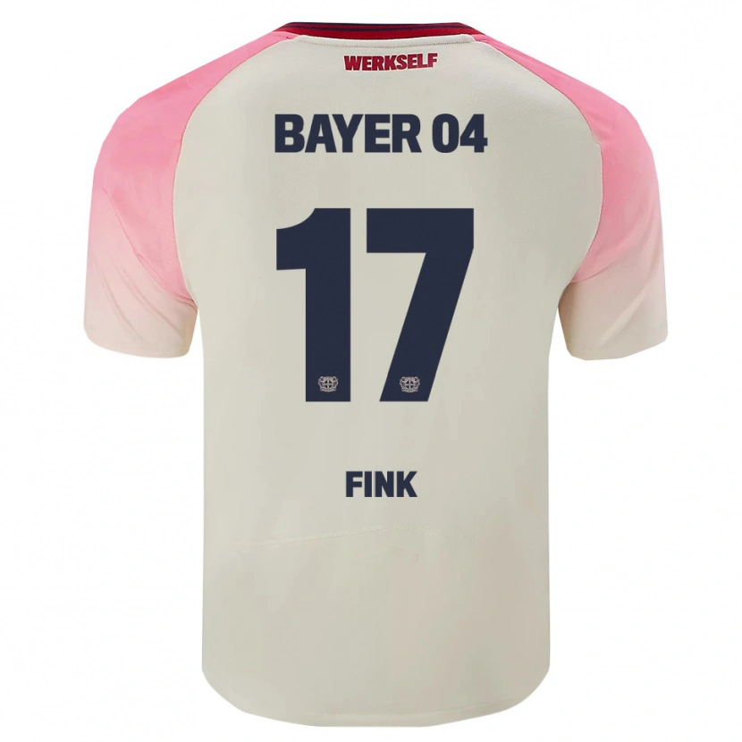 DanxenレディースFelix Fink#17ピンク オフホワイトアウェイシャツ2025/26ジャージーユニフォーム