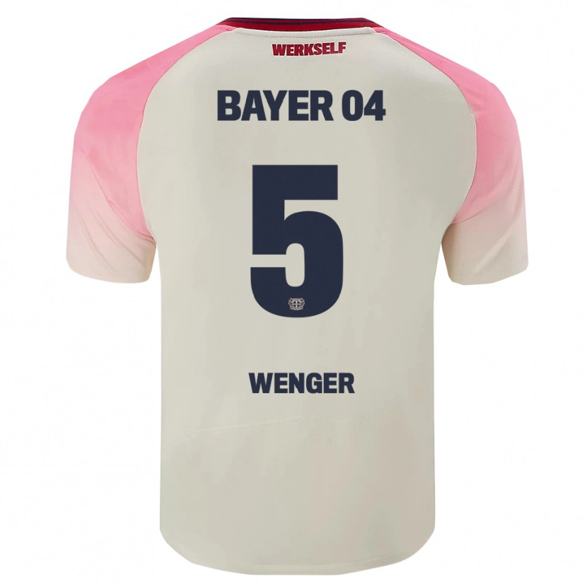 DanxenレディースClaudia Wenger#5ピンク オフホワイトアウェイシャツ2025/26ジャージーユニフォーム