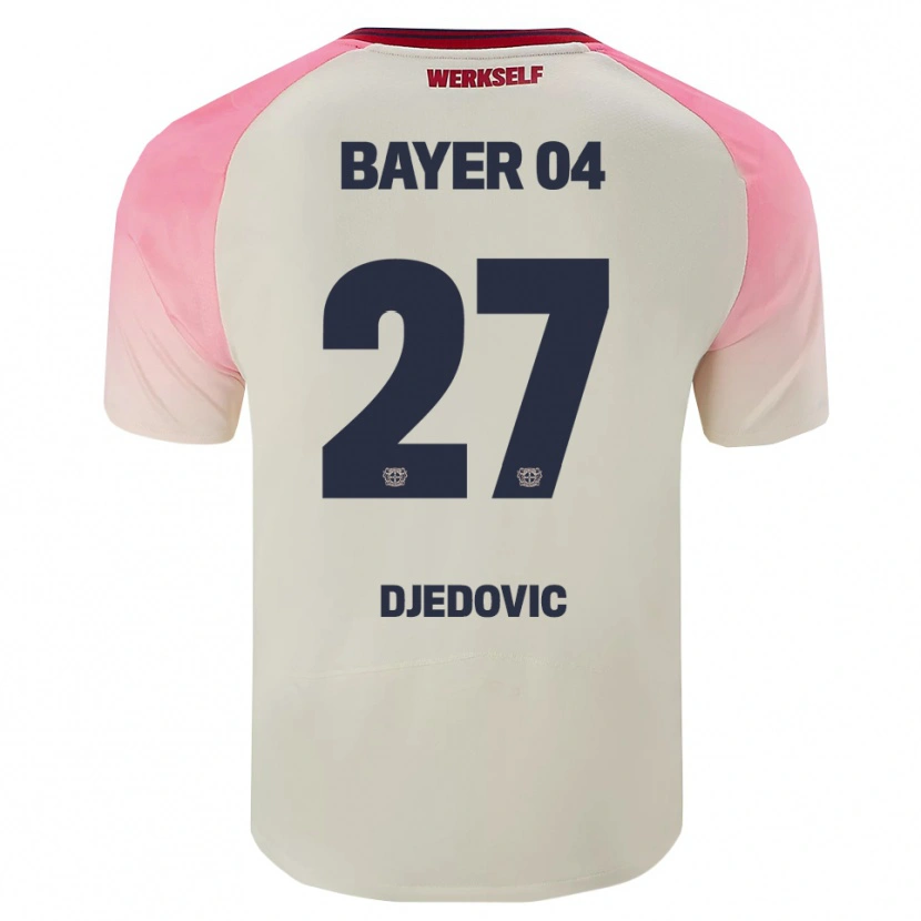 DanxenレディースSeldin Djedovic#27ピンク オフホワイトアウェイシャツ2025/26ジャージーユニフォーム
