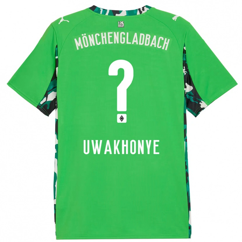 DanxenレディースJoel Uwakhonye#0グリーン ブラックアウェイシャツ2025/26ジャージーユニフォーム