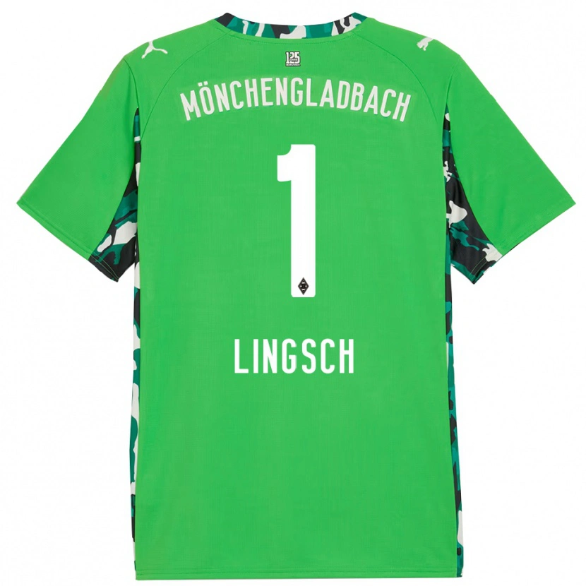 DanxenレディースTina Lingsch#1グリーン ブラックアウェイシャツ2025/26ジャージーユニフォーム