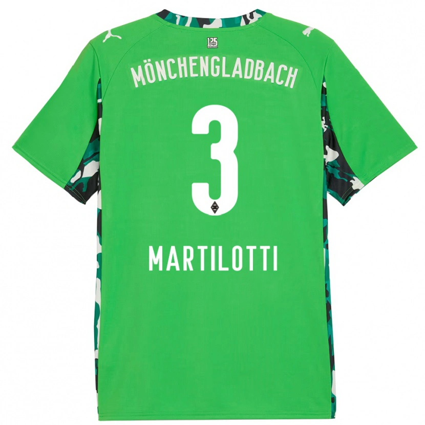 DanxenレディースFrancesco Martilotti#3グリーン ブラックアウェイシャツ2025/26ジャージーユニフォーム
