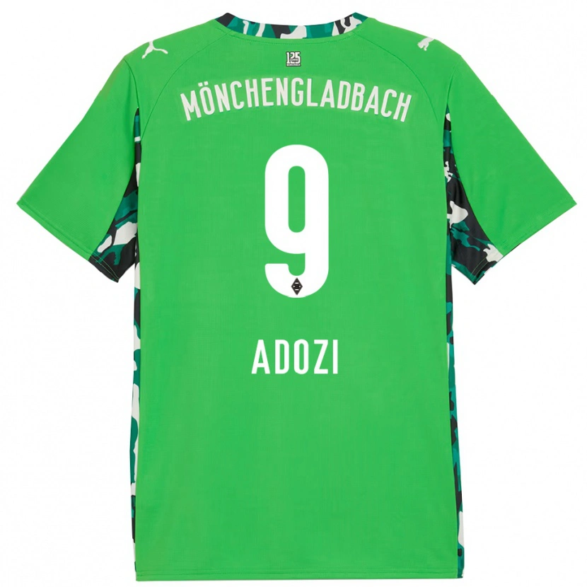 DanxenレディースJustin Adozi#9グリーン ブラックアウェイシャツ2025/26ジャージーユニフォーム