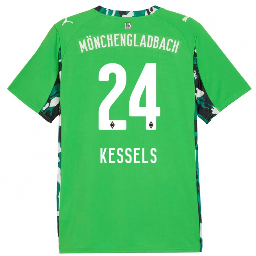 Danxenレディースイムケ・ウィルク・ケッセルズ#24グリーン ブラックアウェイシャツ2025/26ジャージーユニフォーム