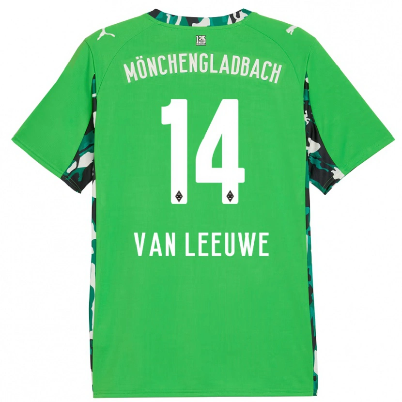 DanxenレディースKyra Van Leeuwe#14グリーン ブラックアウェイシャツ2025/26ジャージーユニフォーム