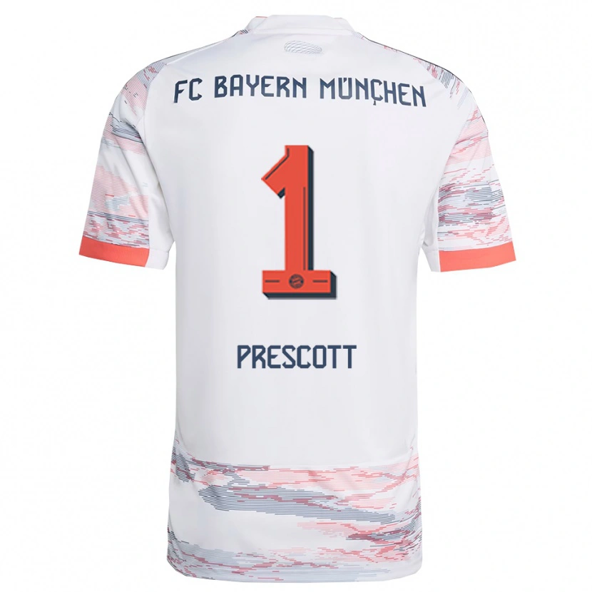 DanxenレディースLeonard Prescott#1ホワイト グレーアウェイシャツ2025/26ジャージーユニフォーム
