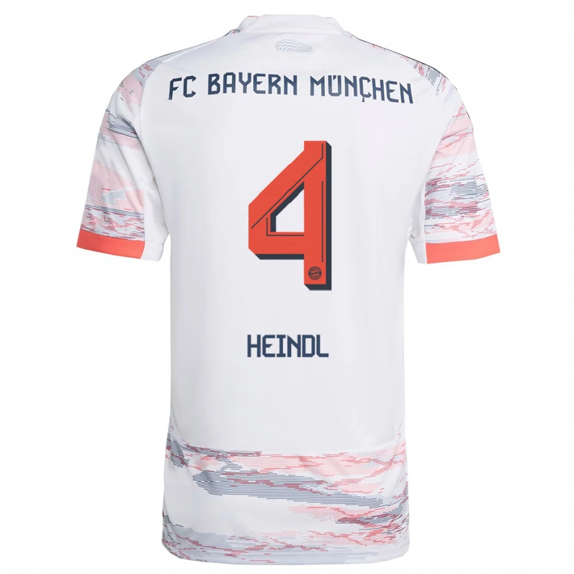 DanxenレディースDavid Heindl#4ホワイト グレーアウェイシャツ2025/26ジャージーユニフォーム
