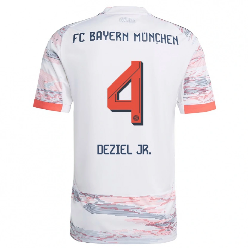 DanxenレディースRobert Deziel Jr.#4ホワイト グレーアウェイシャツ2025/26ジャージーユニフォーム