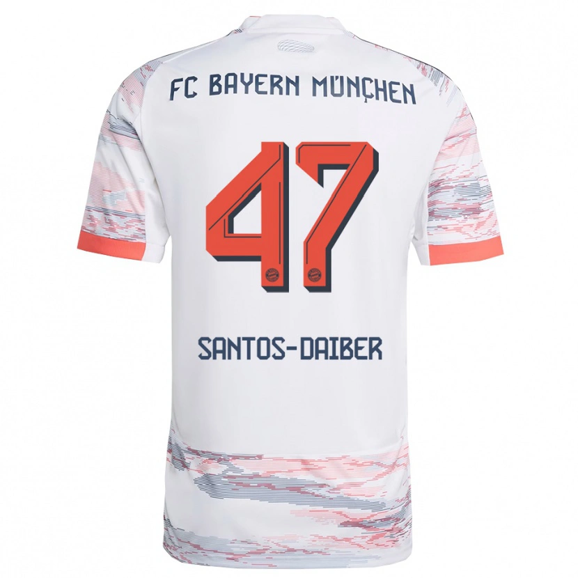 DanxenレディースDavid Santos Daiber#47ホワイト グレーアウェイシャツ2025/26ジャージーユニフォーム