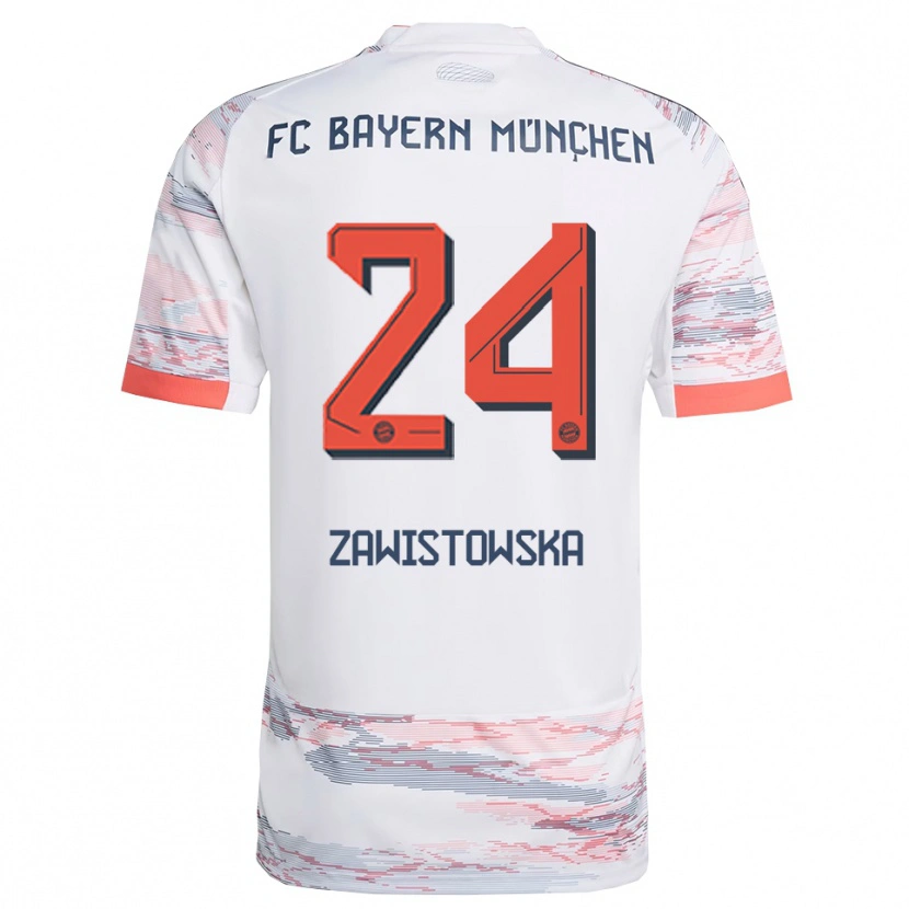 DanxenレディースWeronika Zawistowska#24ホワイト グレーアウェイシャツ2025/26ジャージーユニフォーム