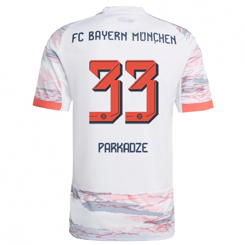 DanxenレディースLuka Parkadze#33ホワイト グレーアウェイシャツ2025/26ジャージーユニフォーム