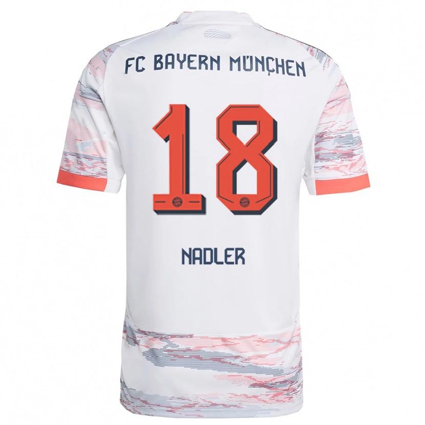 DanxenレディースLuis Nadler#18ホワイト グレーアウェイシャツ2025/26ジャージーユニフォーム