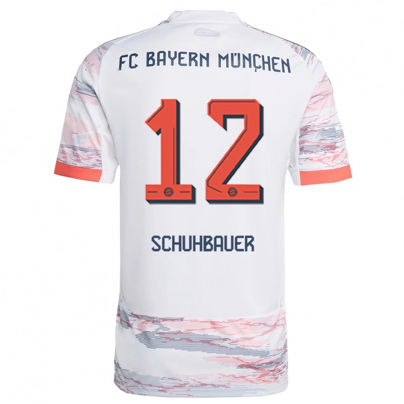 DanxenレディースMaximilian Schuhbauer#12ホワイト グレーアウェイシャツ2025/26ジャージーユニフォーム