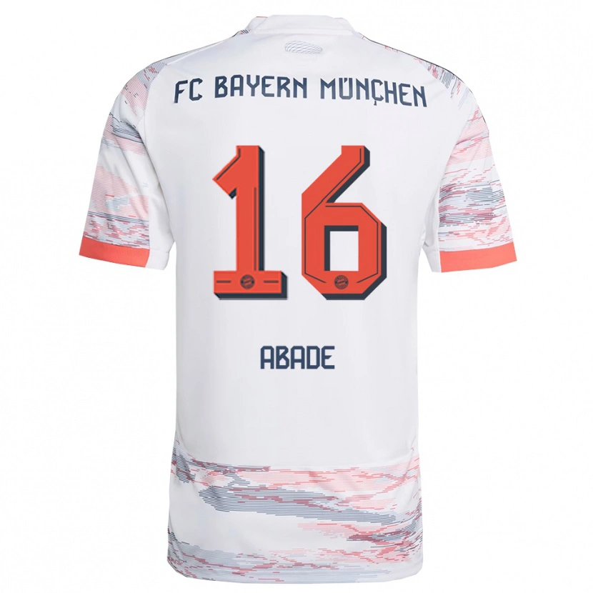 DanxenレディースDaniel Abade#16ホワイト グレーアウェイシャツ2025/26ジャージーユニフォーム
