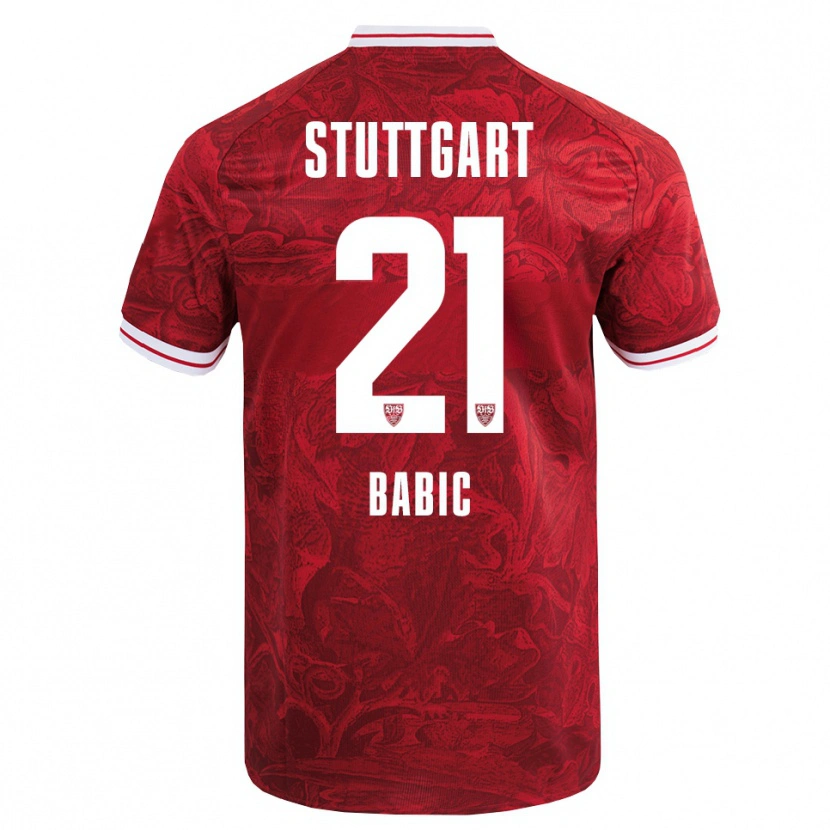 DanxenレディースEmma Babic#21レッド ブラックアウェイシャツ2025/26ジャージーユニフォーム