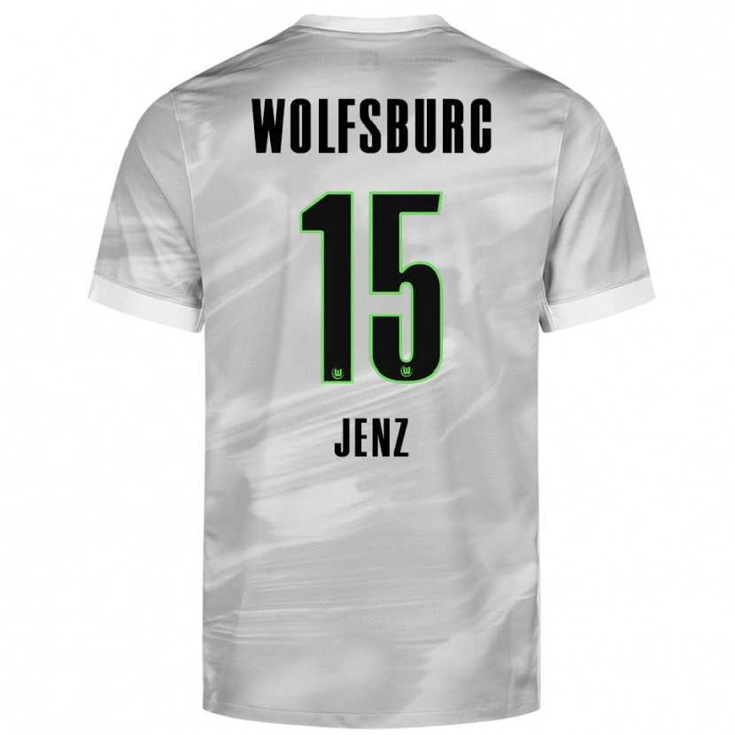 Danxenレディースモリッツ・イェンツ#15グレー ホワイトアウェイシャツ2025/26ジャージーユニフォーム