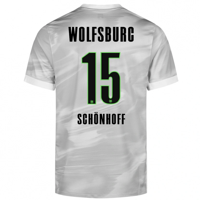 DanxenレディースHenry Schönhoff#15グレー ホワイトアウェイシャツ2025/26ジャージーユニフォーム