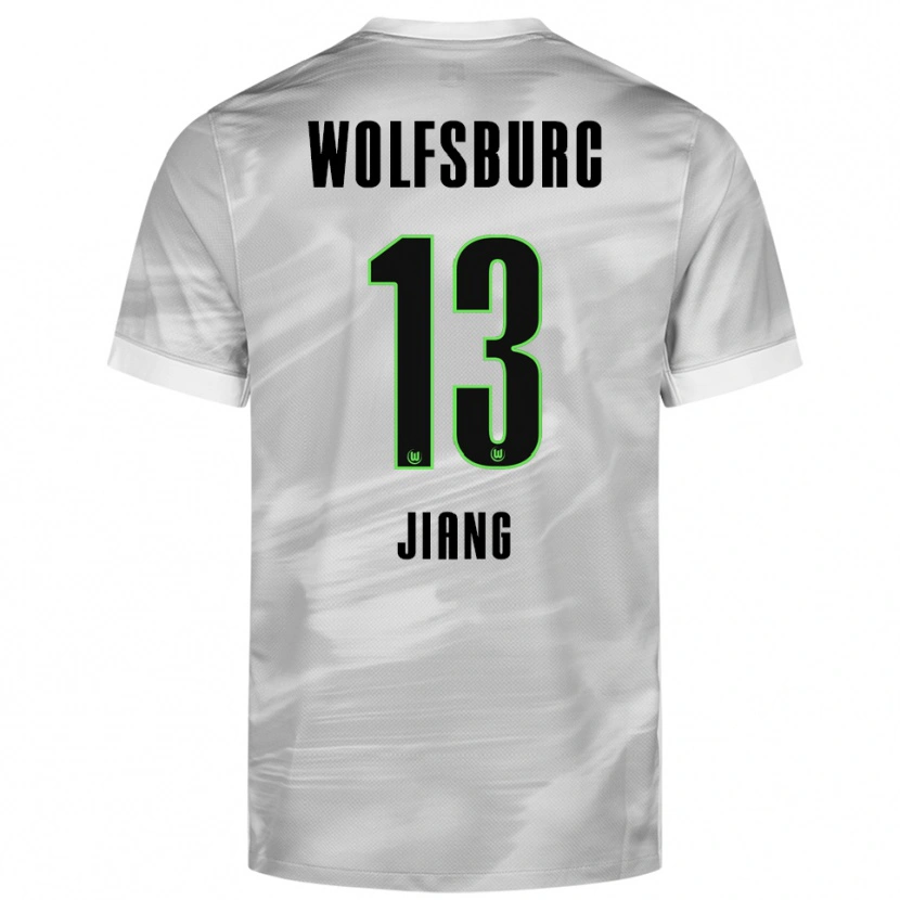DanxenレディースJingqi Jiang#13グレー ホワイトアウェイシャツ2025/26ジャージーユニフォーム