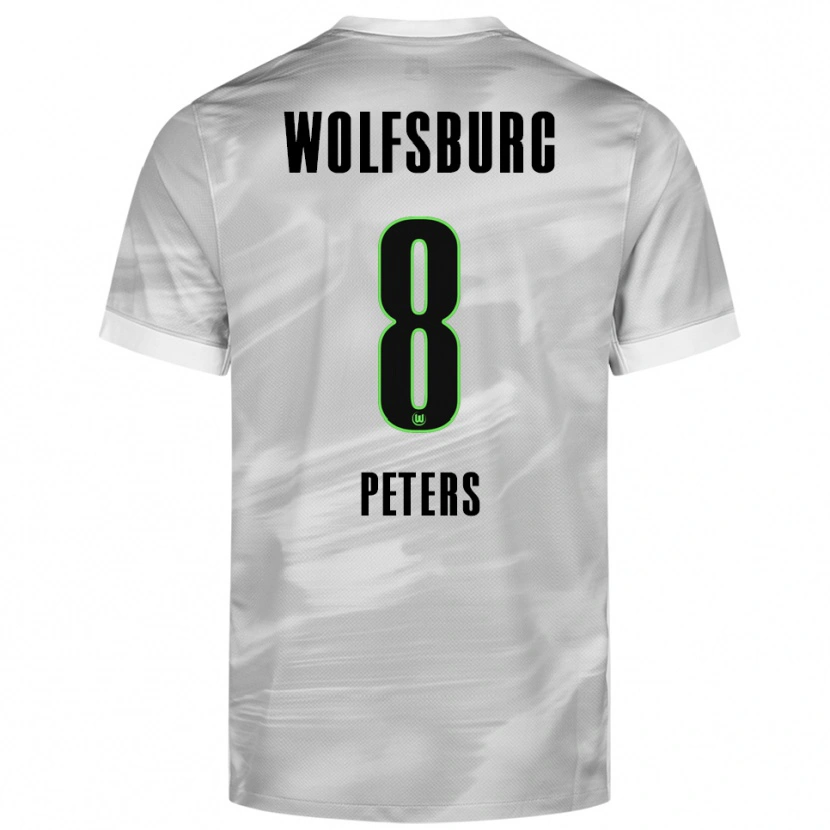 DanxenレディースBent Peters#8グレー ホワイトアウェイシャツ2025/26ジャージーユニフォーム