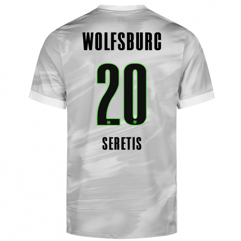 DanxenレディースIsaiah Seretis#20グレー ホワイトアウェイシャツ2025/26ジャージーユニフォーム