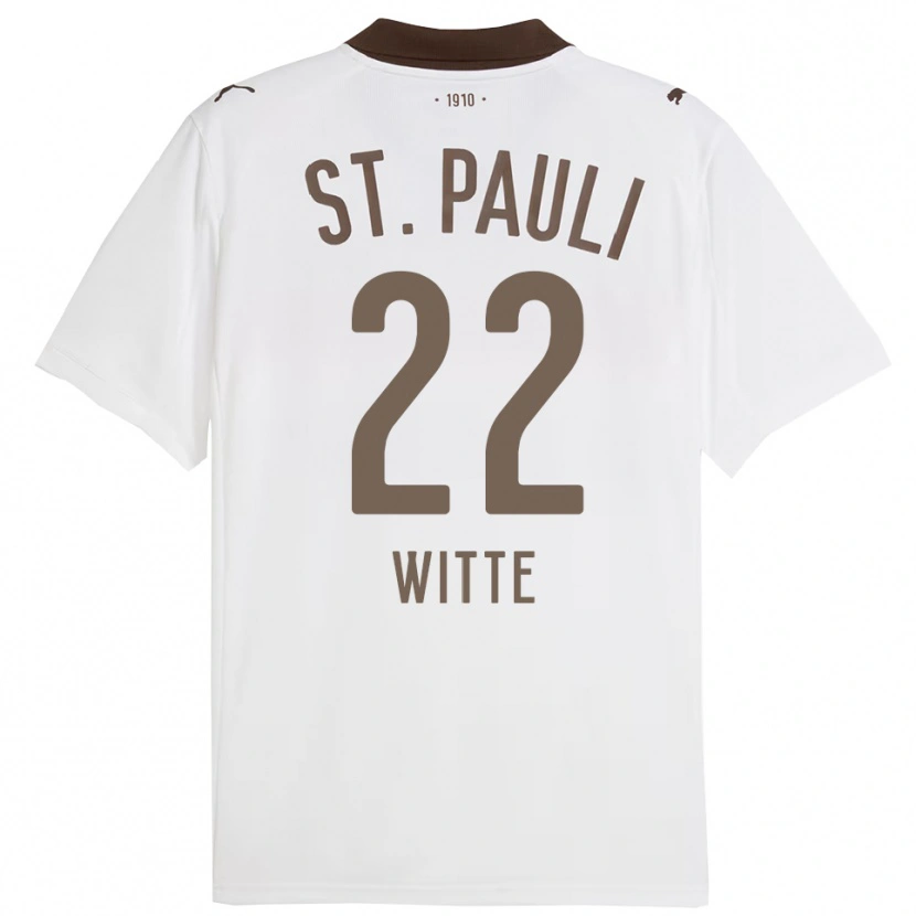 DanxenレディースMelvin Witte#22ホワイト レッドアウェイシャツ2025/26ジャージーユニフォーム